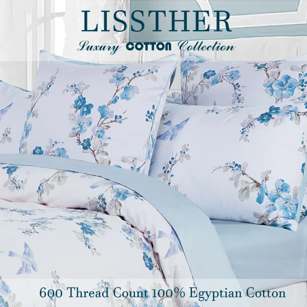 3pcs 600TC 100% Egyptian Cotton Duvet Cover Set