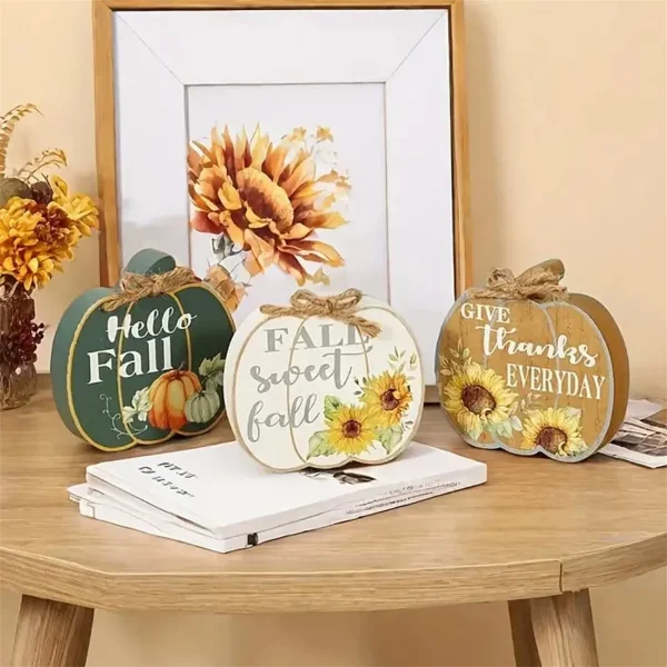 Harvest Season Wooden Signs Thanksgiving Decorations