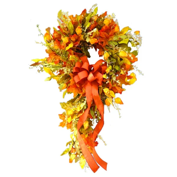 Thanksgiving Farmhouse Wreath Autumn Scene