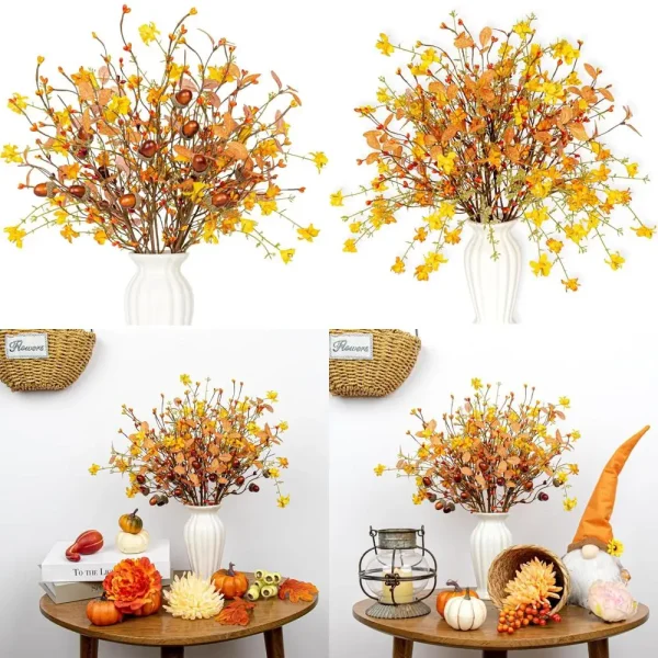 Artificial Fall Flowers 12 Pack Fall Floral Picks