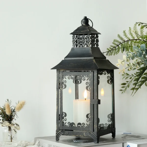 Vintage Metal Candle Holder Hanging Lantern